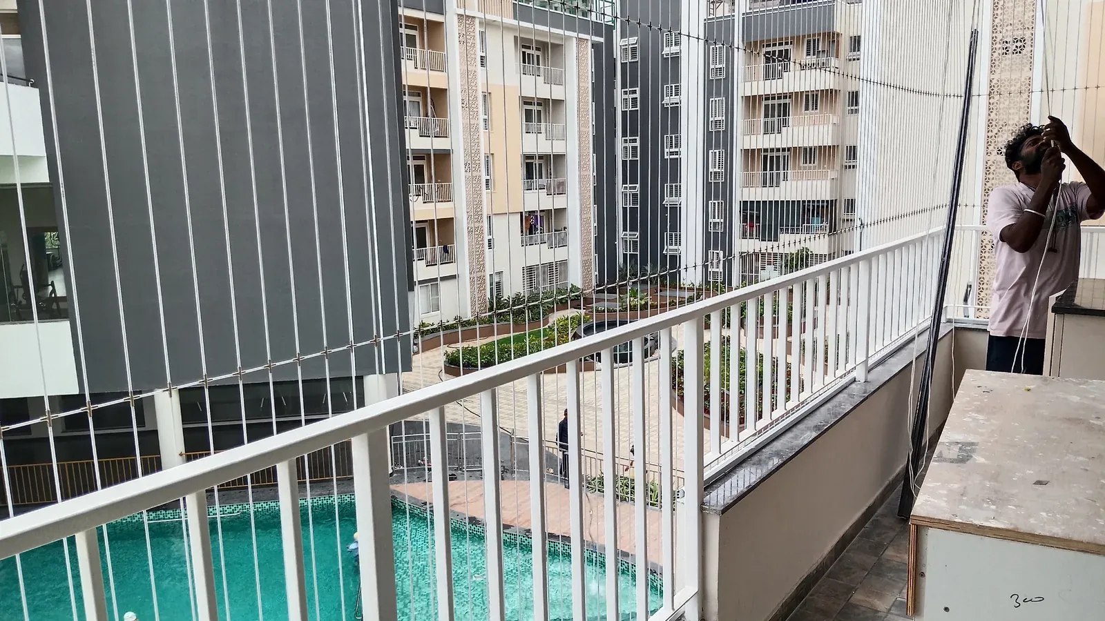 Invisible Grills in Begumpet balcony