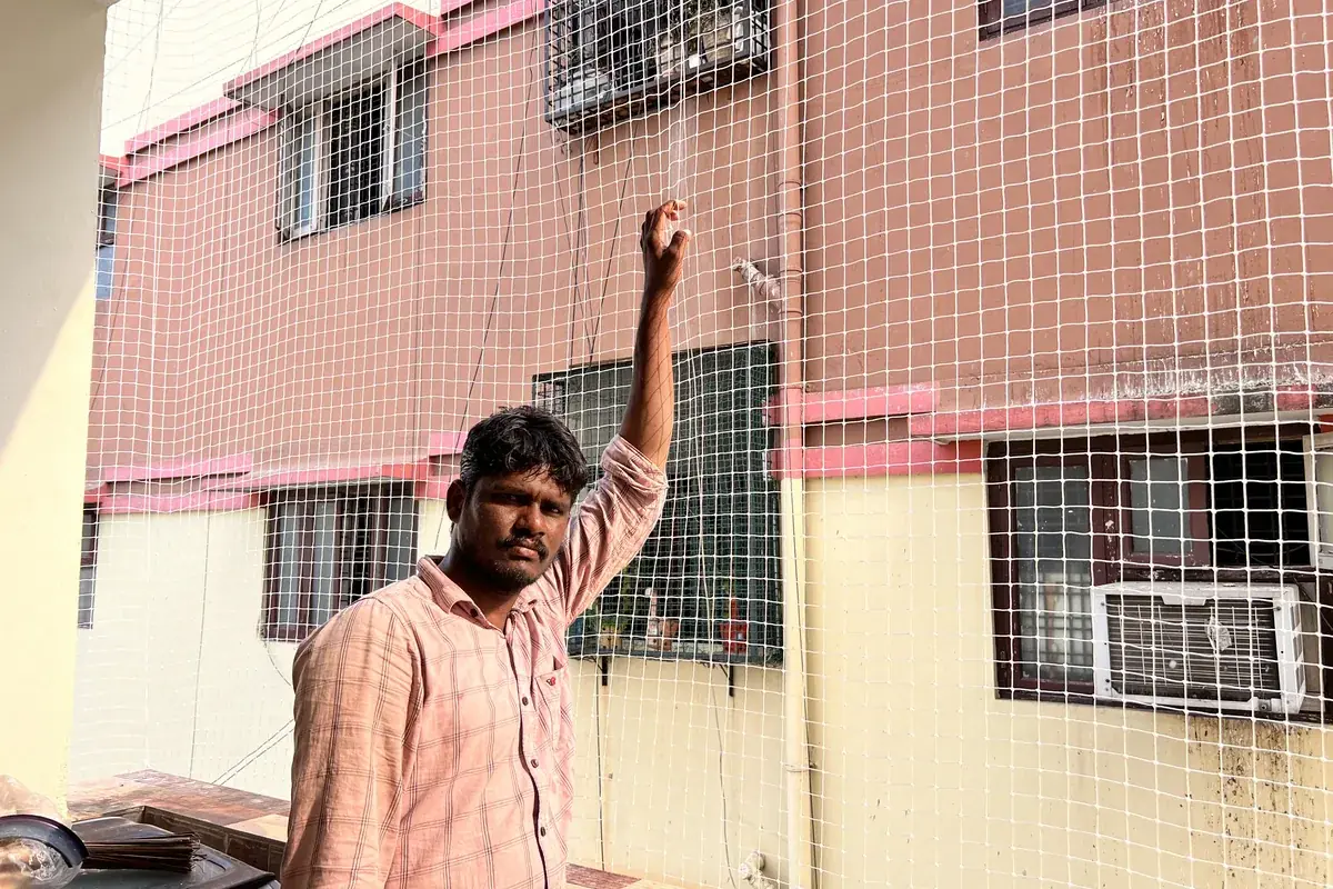 Kompally utility area for netting and cloth hanger planning