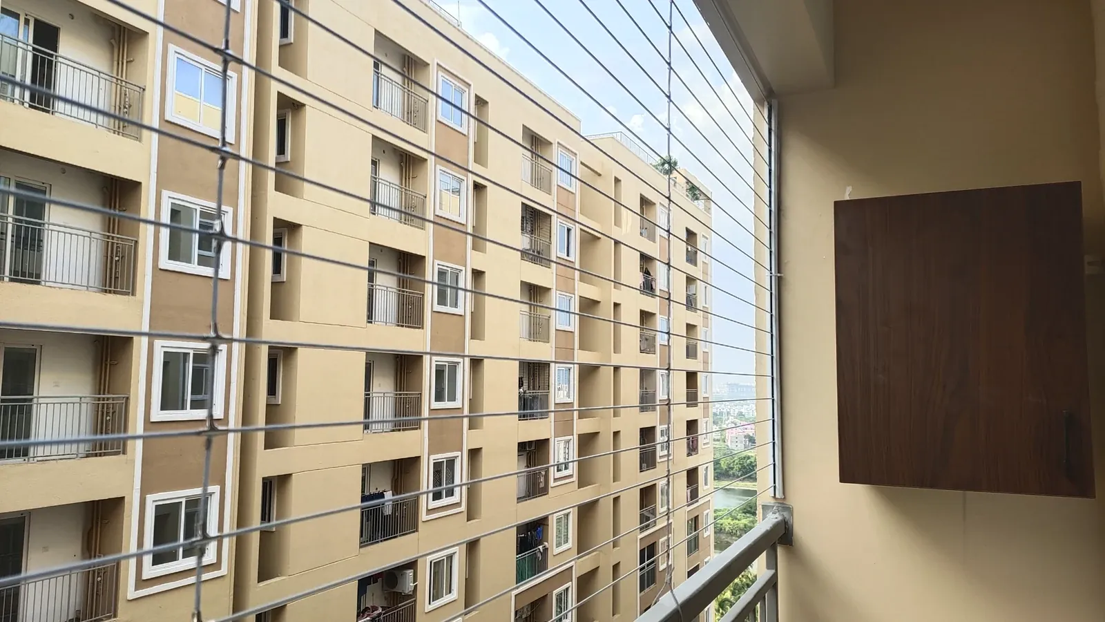 Invisible Grills in Kondapur apartment balcony