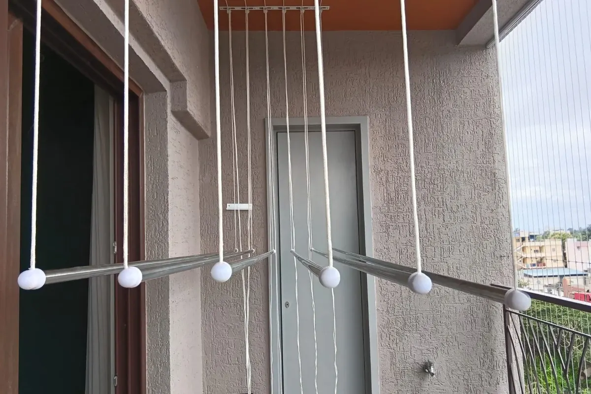 Cloth Hanger planning near washing machine in Kukatpally