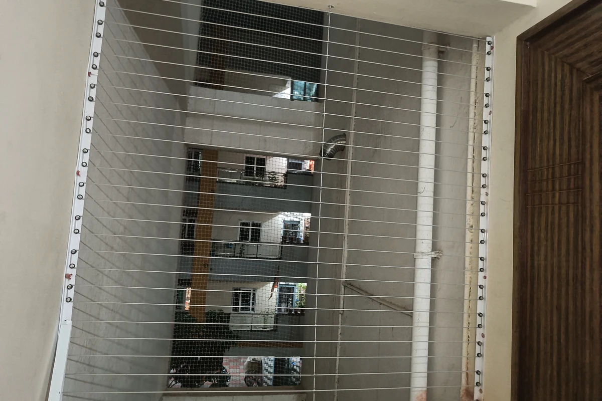 Balcony Invisible Grills in Kukatpally apartment