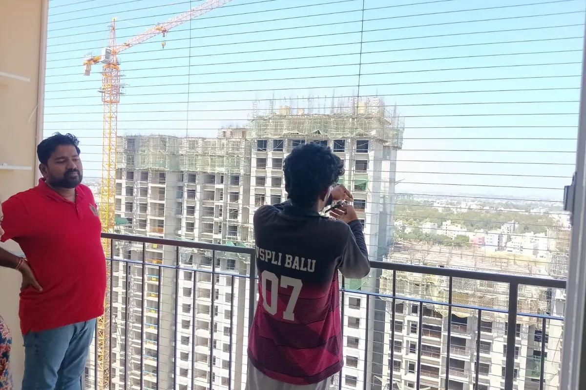 Balcony Invisible Grills in a Mehdipatnam home