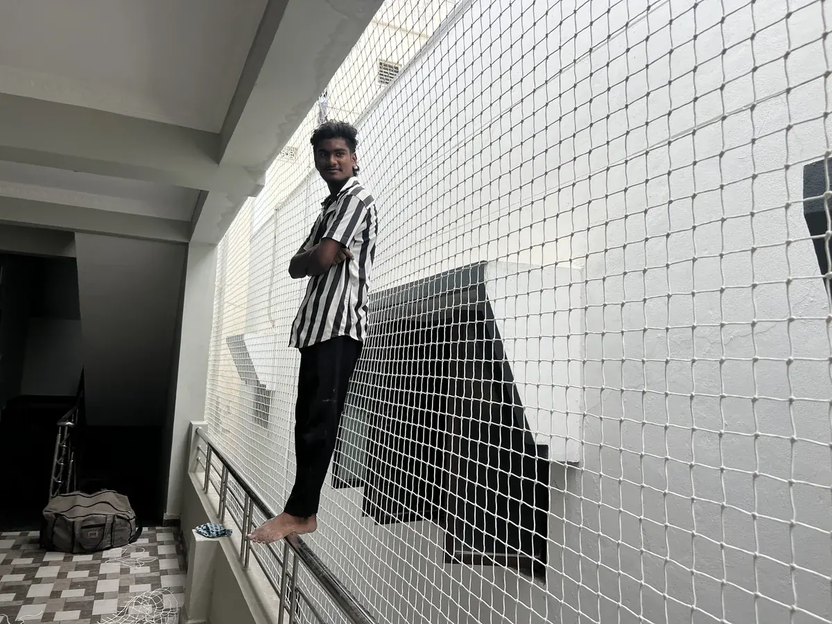 Safety Net installation for a Secunderabad apartment